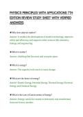 PHYSICS PRINCIPLES WITH APPLICATIONS 7TH&NewLine;EDITION REVIEW STUDY SHEET WITH VERIFIED&NewLine;ANSWERS
