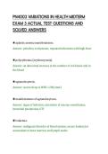 PN4003 VARIATIONS IN HEALTH MIDTERM&NewLine;EXAM 3 ACTUAL TEST QUESTIONS AND&NewLine;SOLVED ANSWERS