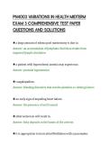 PN4003 VARIATIONS IN HEALTH MIDTERM&NewLine;EXAM 3 COMPREHENSIVE TEST PAPER&NewLine;QUESTIONS AND SOLUTIONS&NewLine;