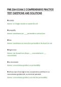 PNB 2264 EXAM 2 COMPREHENSIVE PRACTICE&NewLine;TEST QUESTIONS AND SOLUTIONS