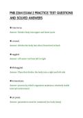 PNB 2264 EXAM 2 PRACTICE TEST QUESTIONS&NewLine;AND SOLVED ANSWERS