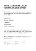 PRIMERICA EXAM TEST 4 ACTUAL TEST&NewLine;QUESTIONS AND SOLVED ANSWERS