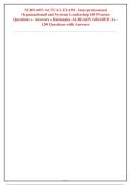 NURS 6053 INTERPROFESSIONAL ORGANIZATIONAL AND SYSTEMS LEADERSHIP ACTUAL EXAM PRACTICE QUESTIONS AND CORRECT ANSWERS PLUS RATIONALES&vert; INSTANT DOWNLOAD