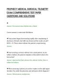 PROPHECY MEDICAL SURGICAL TELEMETRY&NewLine;EXAM COMPREHENSIVE TEST PAPER&NewLine;QUESTIONS AND SOLUTIONS