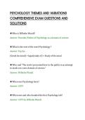 PSYCHOLOGY THEMES AND VARIATIONS&NewLine;COMPREHENSIVE EXAM QUESTIONS AND&NewLine;SOLUTIONS