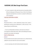 Med Surg Final Exam Questions and Answers &vert; Medical Surgical Nursing Study Guide