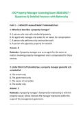 DC Property Manager Exams Questions and Answers BUNDLE 