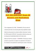 CLC 222 EXAM COMPLETE PACKAGE DEAL