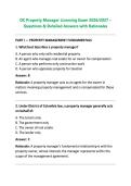 DC Property Manager Exam 2026&sol;2027 &ndash; Complete Study Guide & &NewLine;Practice Test Questions & Detailed Answers with Rationales 