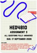 HED4810 Assignment 3 MEMO &vert; Due 17 September 2026
