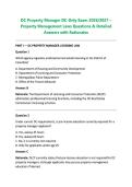 DC Property Manager Exams Questions and Answers BUNDLE 