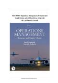 Test Bank for Operations Management&colon; Processes and Supply Chains&comma; 14th Edition by Krajewski