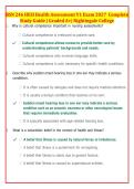 BSN 246 HESI Health Assessment V1 Exam 2027 &vert; Complete Study Guide &vert; Graded A&plus; &vert; Nightingale College