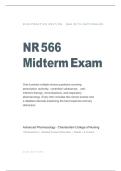 NR 566 Midterm Exam Chamberlain Advanced Pharmacology questions and answers with rationales 20262027