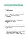 JURI 625 Quiz 1- Administrative Agencies &vert; Questions&NewLine;with 100&percnt; Correct Answers &vert; Verified &vert; Latest Update