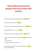 Indiana QMA Study Guide Exam Questions with Correct Answers 2027 Graded A &plus;