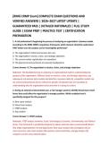 RIMS CRMP Exam&rsqb; COMPLETE EXAM QUESTIONS AND &NewLine;VERIFIED ANSWERS &vert; 2026&ndash;2027 LATEST UPDATE &vert; &NewLine;GUARANTEED PASS &vert; DETAILED RATIONALES &vert; FULL STUDY &NewLine;GUIDE &vert; EXAM PREP &vert; PRACTICE TEST &vert; CERTIFICATION &NewLine;PREPARATION