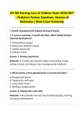 ATI RN Nursing Care of Children Exam 2026&sol;2027 &ndash; Pediatrics Review Questions&comma; Answers & &NewLine;Rationales &vert; West Coast University 