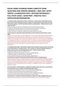 SOCIAL WORK LICENSING EXAMS COMPLETE EXAM &NewLine;QUESTIONS AND VERIFIED ANSWERS &vert; 2026&ndash;2027 LATEST &NewLine;UPDATE &vert; GUARANTEED PASS &vert; DETAILED RATIONALES &vert; &NewLine;FULL STUDY GUIDE &vert; EXAM PREP &vert; PRACTICE TEST &vert; &NewLine;CERTIFICATION PREPARATION 