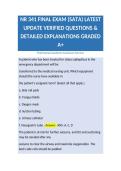 NR 341 FINAL EXAM &lpar;SATA&rpar; LATEST UPDATE VERIFIED QUESTIONS & DETAILED EXPLANATIONS GRADED A&plus;