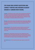 CPO EXAM 2026 UPDATE QUESTIONS AND&NewLine;CORRECT VERIFIED AND ANSWERS ALREADY&NewLine;GRADED A&plus; &lpar;BRAND NEW VISION&rpar;