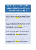 NR 341 QUIZ 1 LATEST UPDATE VERIFIED QUESTIONS & DETAILED EXPLANATIONS GRADED A&plus;