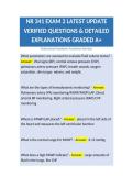 NR 341 EXAM 2 LATEST UPDATE VERIFIED QUESTIONS & DETAILED EXPLANATIONS GRADED A&plus;