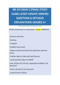 NR 341 EXAM 2 &lpar;FINAL&rpar; STUDY GUIDE LATEST UPDATE VERIFIED QUESTIONS & DETAILED EXPLANATIONS GRADED A&plus;