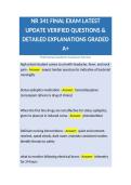 NR 341 FINAL EXAM LATEST UPDATE VERIFIED QUESTIONS & DETAILED EXPLANATIONS GRADED A&plus;