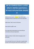 NR 341 COMPLEX EXAM 1 LATEST UPDATE VERIFIED QUESTIONS & DETAILED EXPLANATIONS GRADED A&plus;