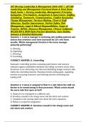 ATI Nursing Leadership & Management 2026&ndash;2027 &vert; ATI RN Leadership and Management Proctored Exam & Final Exam Study Guide &vert; Nursing Leadership&comma; Management Principles&comma; Delegation&comma; Prioritization&comma; Assignment & Supervision&comma; Staffing&comma; Scheduling&comma; Teamwork&comma; Com