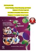 Test Bank for Critical Thinking&comma; Clinical Reasoning&comma; and Clinical Judgment 7th Edition by Rosalinda Alfaro-LeFevre &ndash; Chapters 1&ndash;7