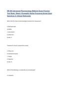 NR 565 Advanced Pharmacology Midterm Exam Practice Test Bank &vert; Week 4 Examplify Online Proctored Actual Style Questions & Clinical Rationales