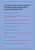 MATH 110 FINAL EXAM 2026 UPDATE QUESTIONS&NewLine;AND CORRECT VERIFIED ANSWERS ALREADY&NewLine;GRADED A&plus; &lpar;BRAND NEW VISION&rpar;