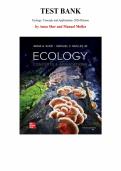Test Bank for Ecology&colon; Concepts and Applications 2026 Release  by Anna Sher&comma; Manuel Molles&comma; Chapter 1-23 &vert; All Chapters