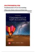 SOLUTION MANUAL FOR&colon; Fundamentals of Cost Accounting William Lanen&comma; Shannon Anderson and Michael Maher 7th Edition