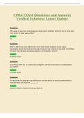 CPOA EXAM Questions and Answers&NewLine;Verified Solutions Latest Update