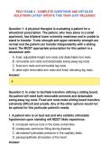 PEAT EXAM 3 - COMPLETE QUESTIONS AND DETAILED&NewLine;SOLUTIONS LATEST UPDATE THIS YEAR JUST RELEASED