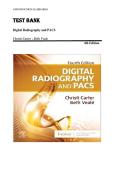 Carter&colon; Digital Radiography and PACS&comma; 4th Edition Complete Test Bank 