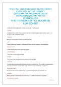 WGU C784 - APPLIED HEALTHCARE STATISTICS&NewLine;EXAM WITH ACTUAL CORRECT&NewLine;QUESTIONS AND VERIFIED DETAILED&NewLine;ANSWERS&vert;FREQUENTLY TESTED&NewLine;QUESTIONS AND&NewLine;SOLUTIONS&vert;NEWEST&vert;GUARANTEED&NewLine;PASS 2026&sol;2027