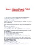 Week 10 - Diabetes Sherpath- PNH301 Exam Latest Update