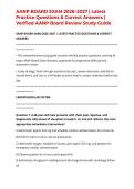 AANP BOARD EXAM 2026&ndash;2027 &vert; Latest Practice Questions & Correct Answers &vert; Verified AANP Board Review Study Guide