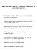 AMPP C3 HAZARDOUS MATERIALS SAFETY FINAL PAPER QUESTIONS&NewLine;AND COMPLETE SOLUTIONS