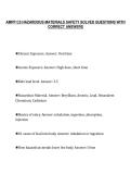 AMPP C3 HAZARDOUS MATERIALS SAFETY SOLVED QUESTIONS WITH&NewLine;CORRECT ANSWERS