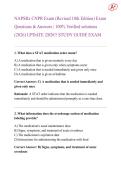 NAPSRx CNPR Exam &lpar;Revised 18th Edition&rpar; Exam  Questions & Answers &vert; 100&percnt; Verified solutions  &lpar;2026&rpar; UPDATE &vert;2026&excl;&excl; STUDY GUIDE EXAM