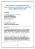 ENGV 380 QUIZ 2 &ndash; COSTS AND ENGINEERING &NewLine;ESTIMATES &vert; COMPLETE QUESTIONS & ANSWERS &vert; &NewLine;30&sol;30 &vert; LIBERTY UNIVERSITY 2026 
