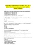 IRRSP Radiation Protection Exam 5 with all Correct & 100&percnt; Verified Answers &vert;Actual Complete Update &vert;Already Graded A&plus;
