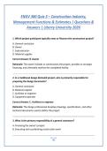 ENGV 380 Quiz 3 &ndash; Construction Industry&comma; &NewLine;Management Functions & Estimates &vert; Questions & &NewLine;Answers &vert; Liberty University 2026 
