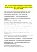 ASNT Industrial Radiography Radiation Safety Questions with all Correct & 100&percnt; Verified Answers &vert;Latest Version &vert;Already Graded A&plus;