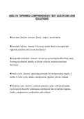 AMS 274 TURBINES COMPREHENSIVE TEST QUESTIONS AND&NewLine;SOLUTIONS